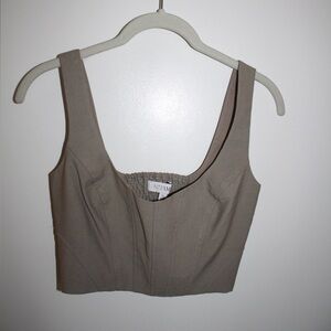 Intermix Taupe Sleeveless Blouse